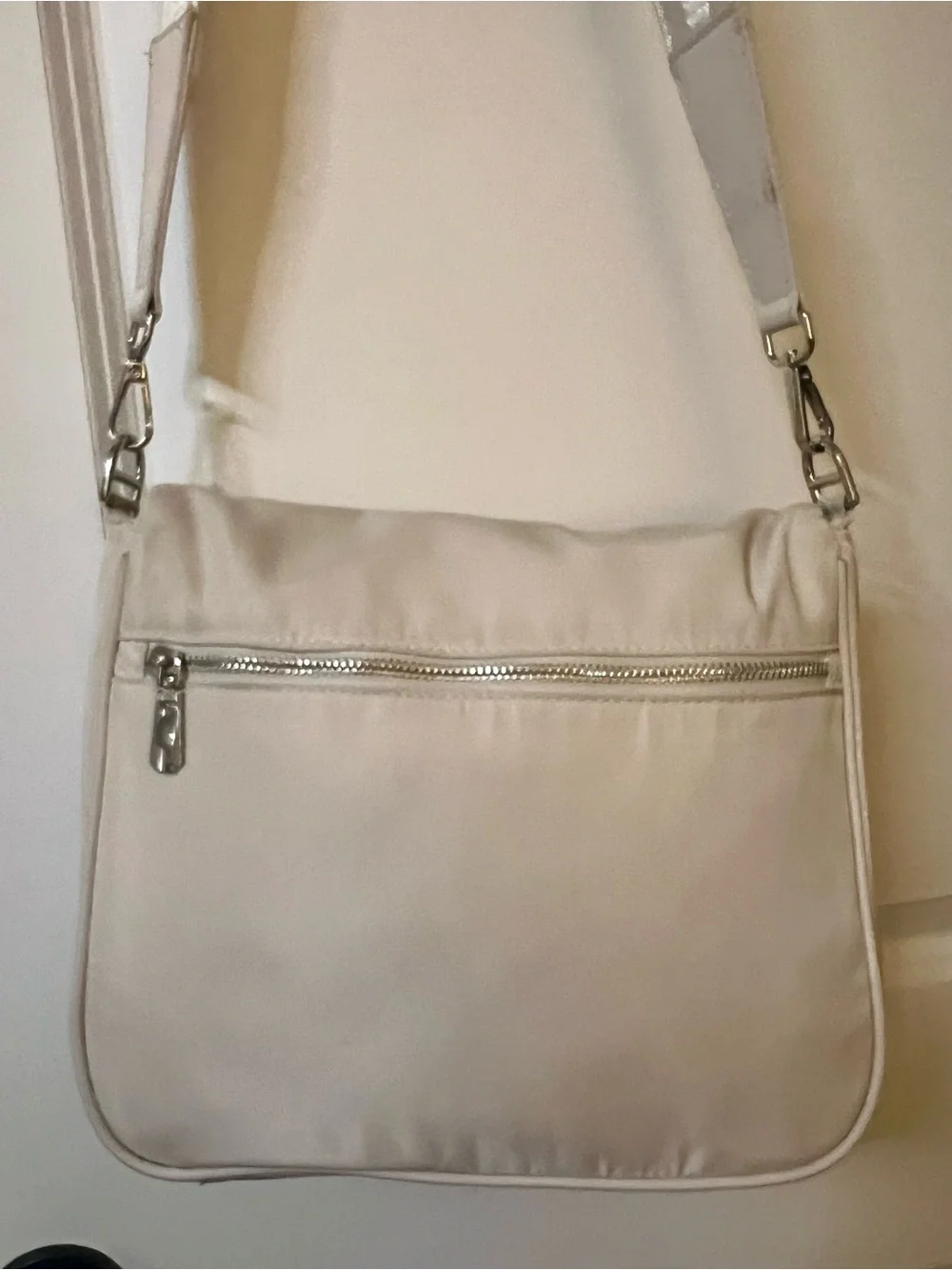 House of Harlow beige nylon crossbody bag